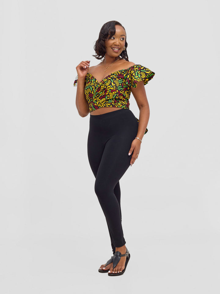Safari Sizani 2 Way Wrap Top - Tafo Print