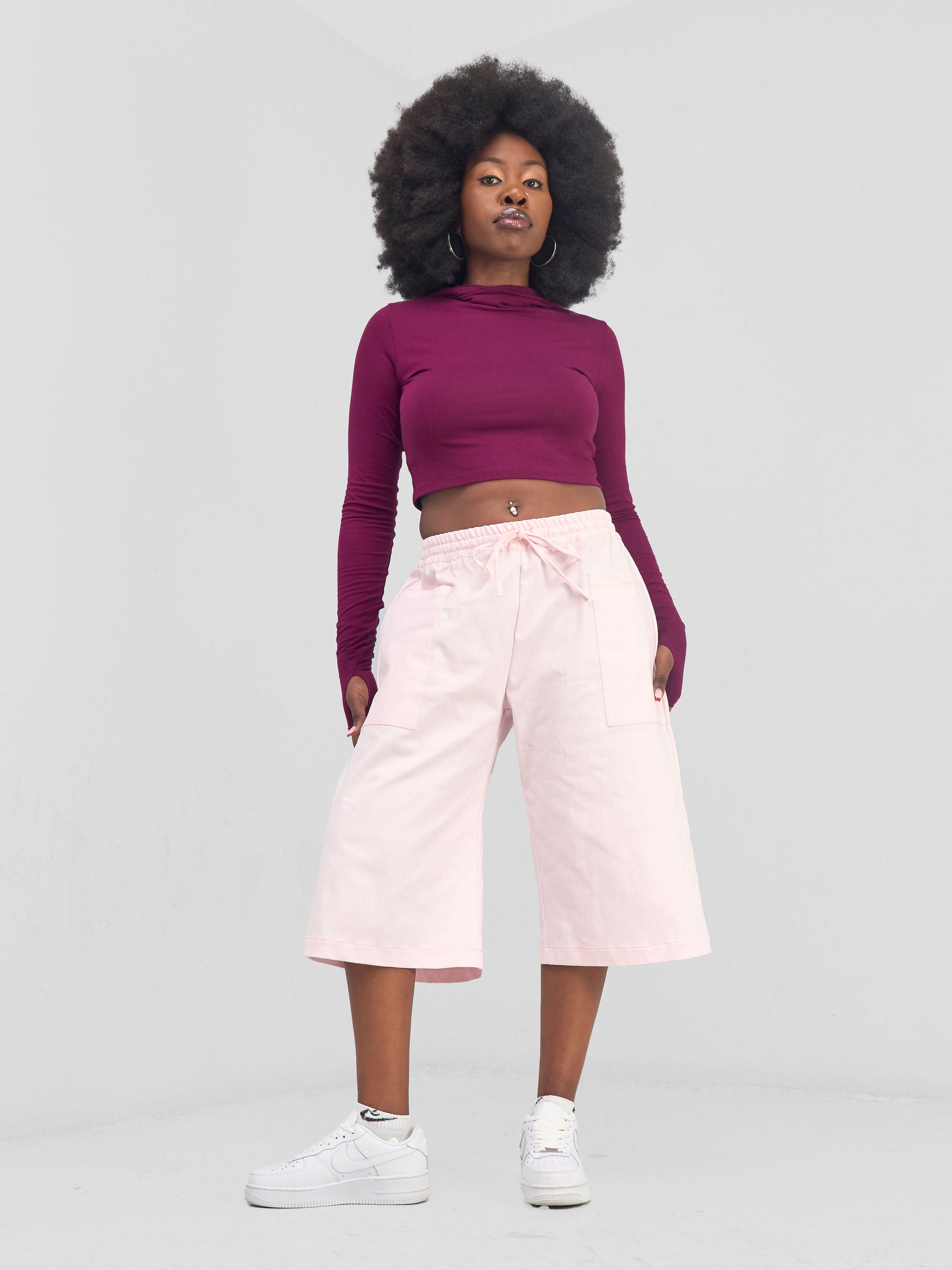 Zoya Banda Unisex Jorts - Pink – Vivo Woman US