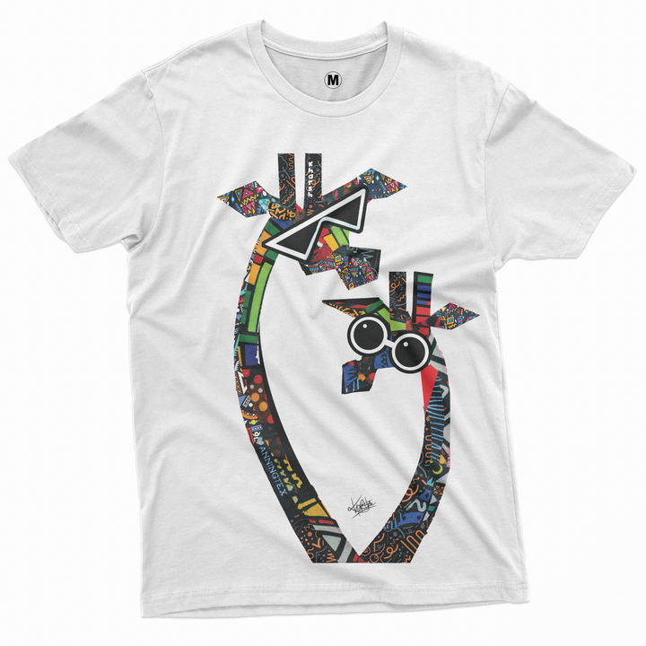 Kitu Kali Graphic Ts: White with Twiga