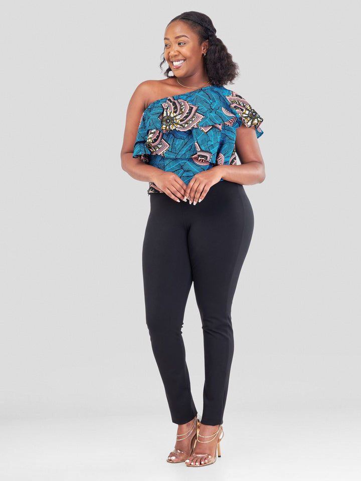Vivo Naya One Shoulder Flounce  Top - Tawi