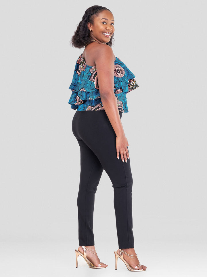 Vivo Naya One Shoulder Flounce  Top - Tawi