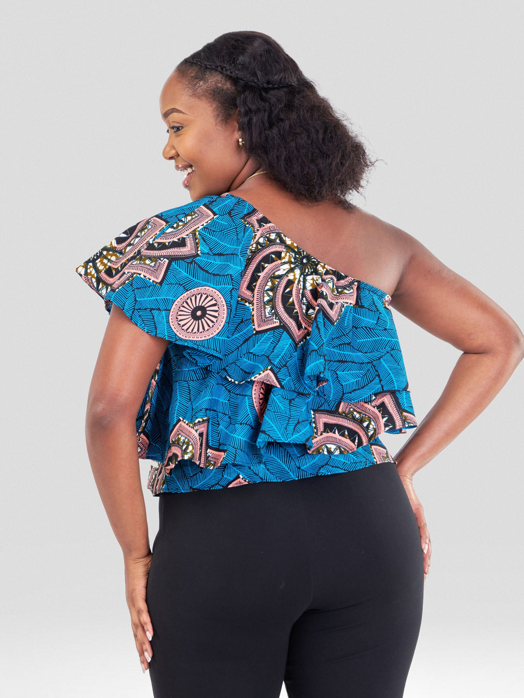 Vivo Naya One Shoulder Flounce  Top - Tawi