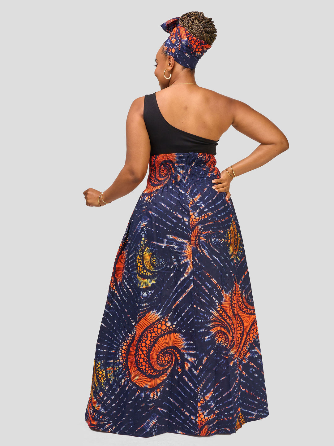 Vivo Safari Shirred Waist Maxi Skirt - Sai