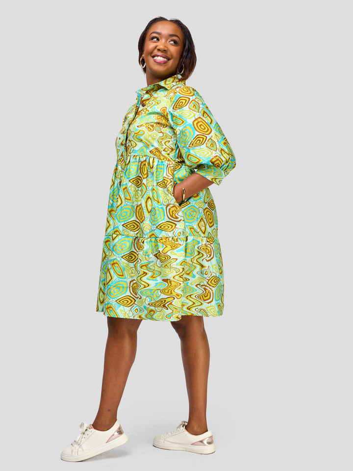 Vivo Safari Tiered Shirt Dress - Isiolo