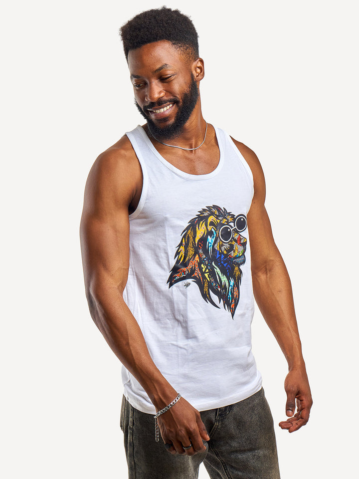 Kitu Kali Tanks: White with Simba