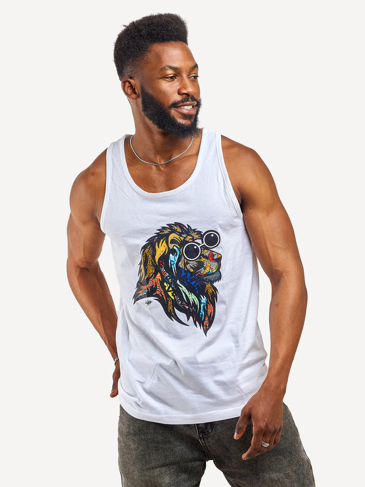 Kitu Kali Tanks: White with Simba