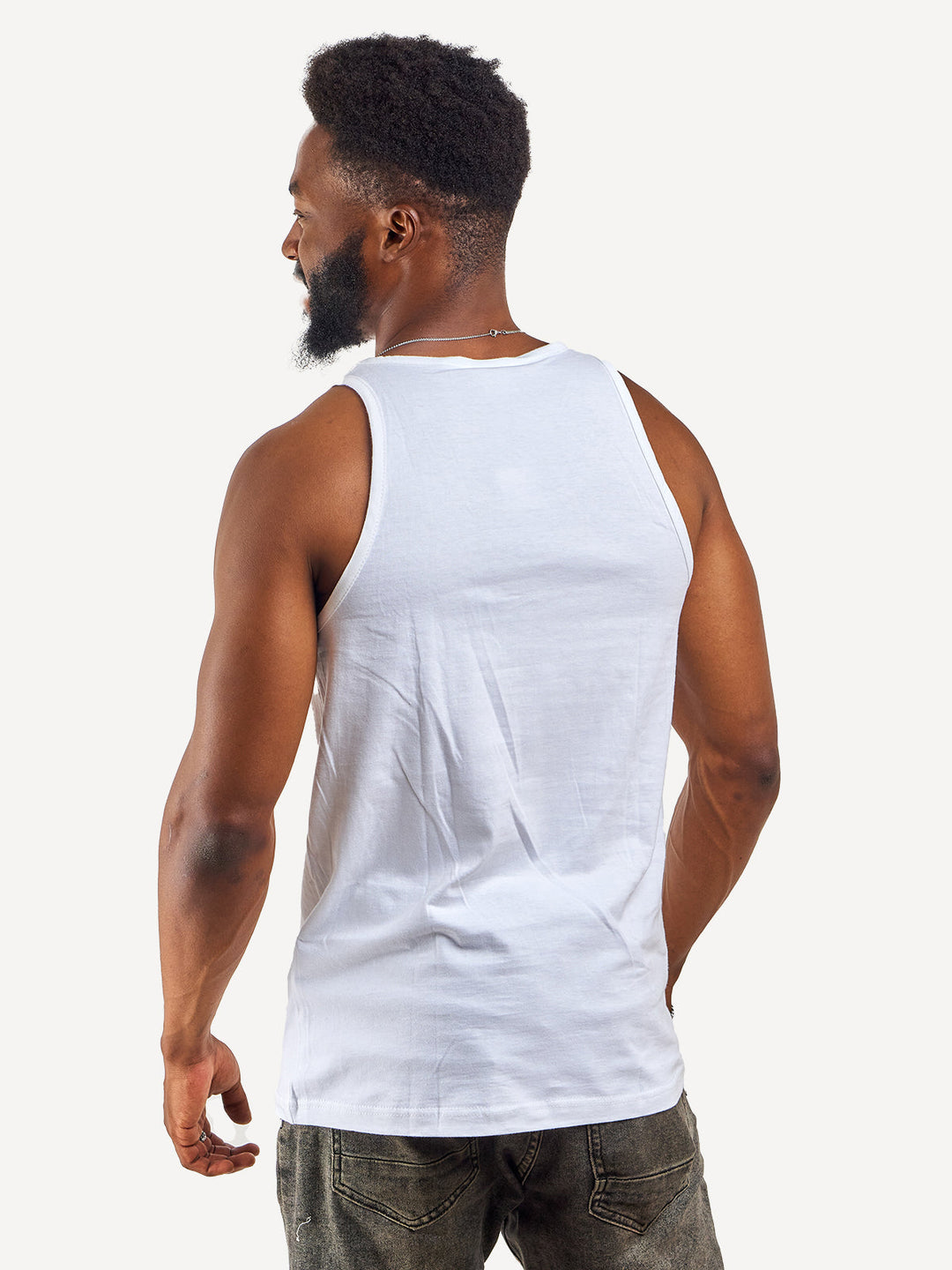 Kitu Kali Tanks: White with Simba