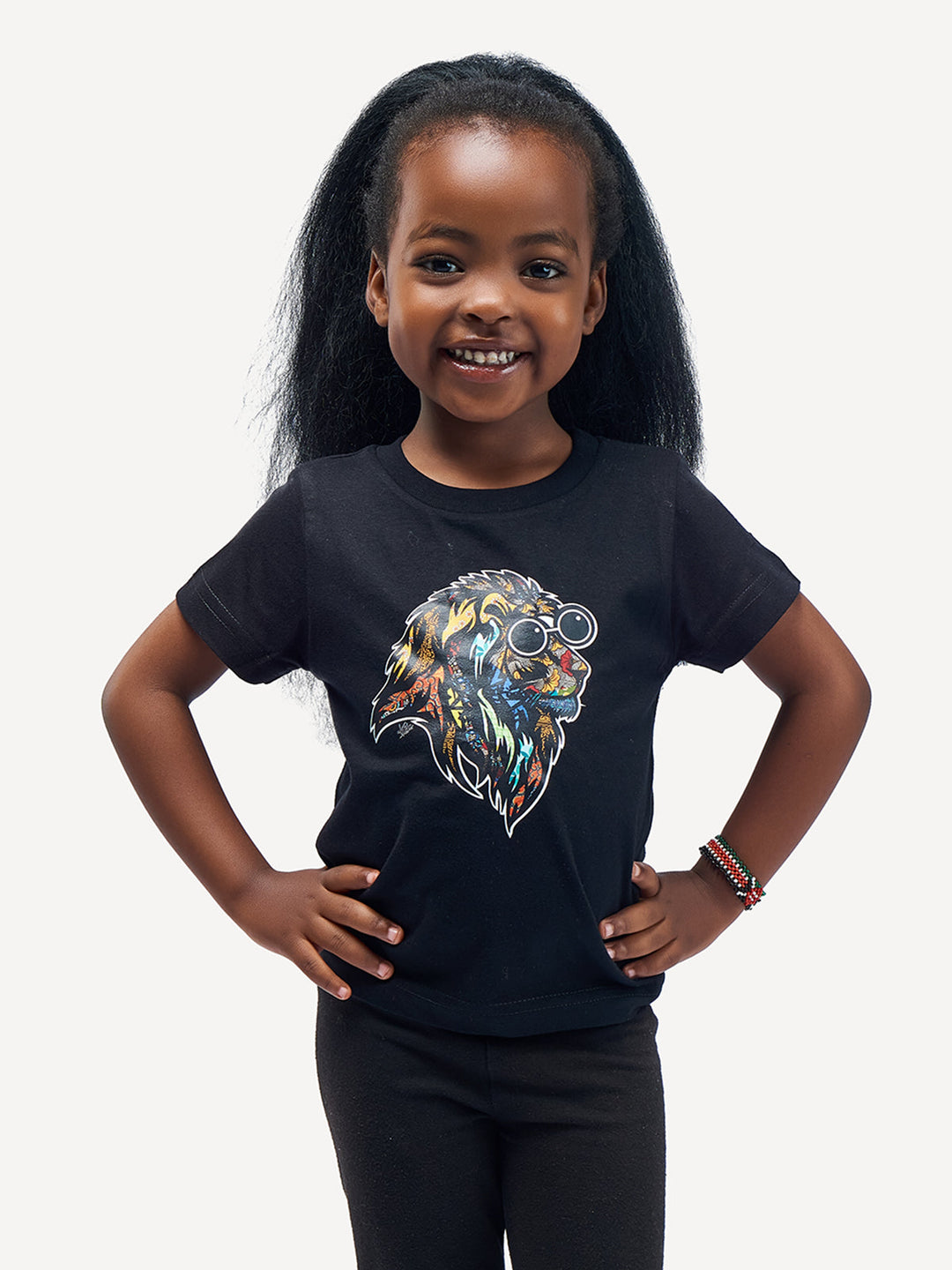 Kitu Kali Kids Ts: Black with Simba