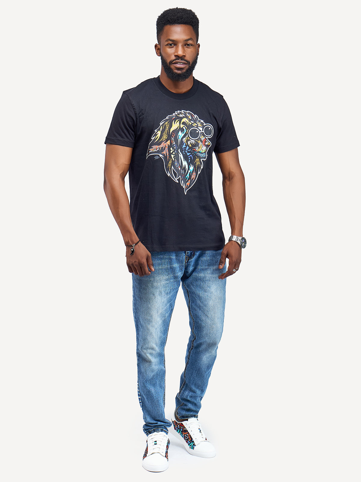 Kali Graphic Ts: Black with Simba