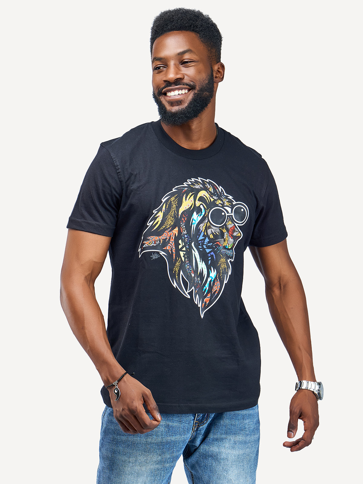 Kali Graphic Ts: Black with Simba