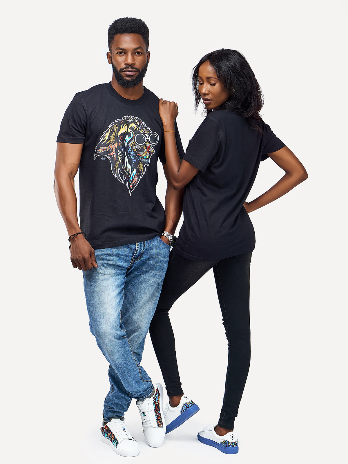 Kali Graphic Ts: Black with Simba