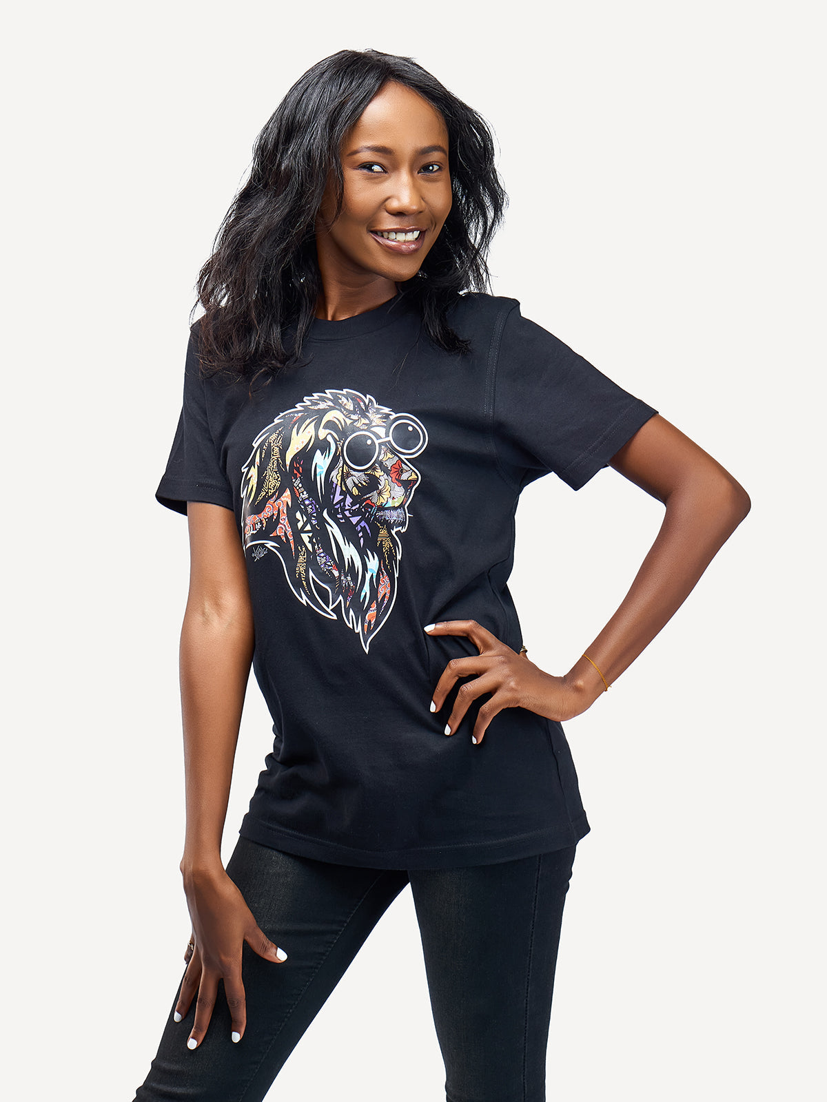 Kali Graphic Ts: Black with Simba