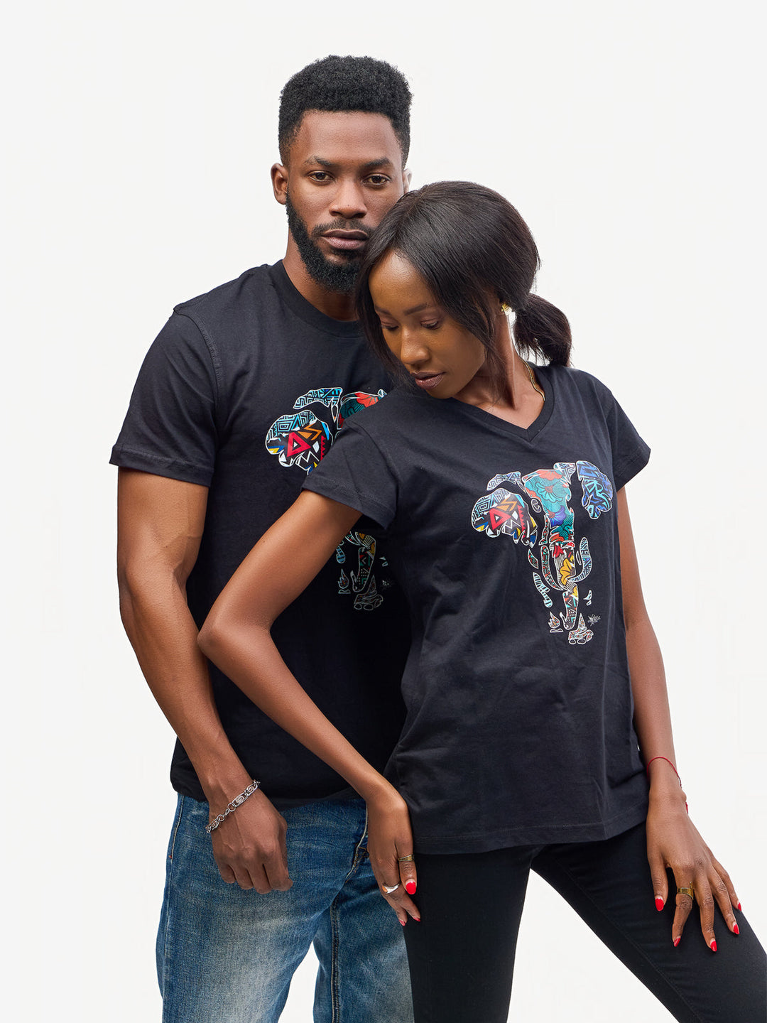 Kitu Kali Graphic Ts: Black with Tembo 2