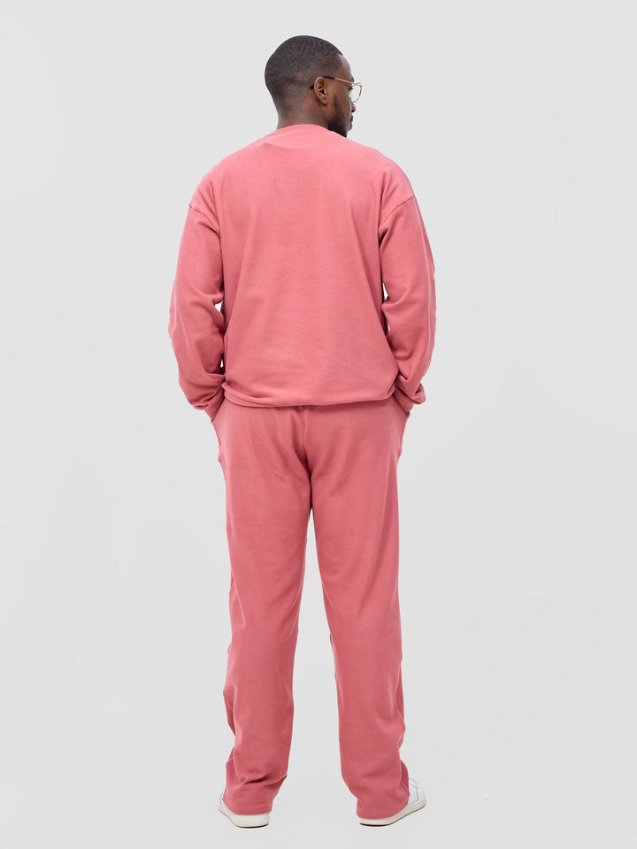 Zoya Yuni  Men's Fleece Sweat Pants - Coral