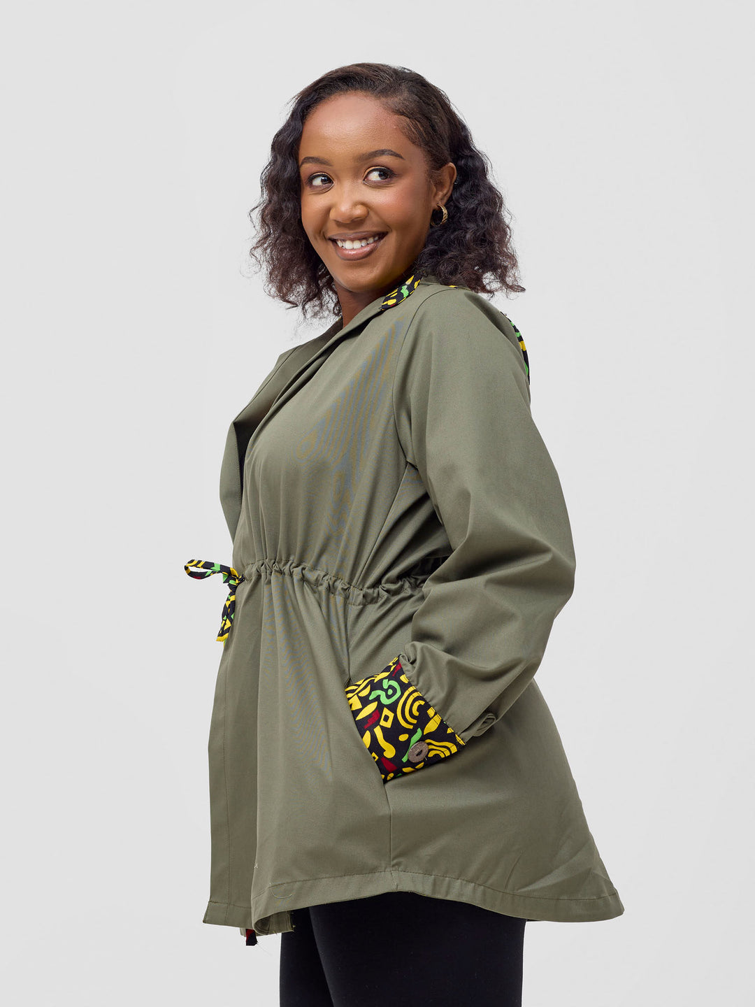 Safari Lira Drawstring Jacket - Hunters