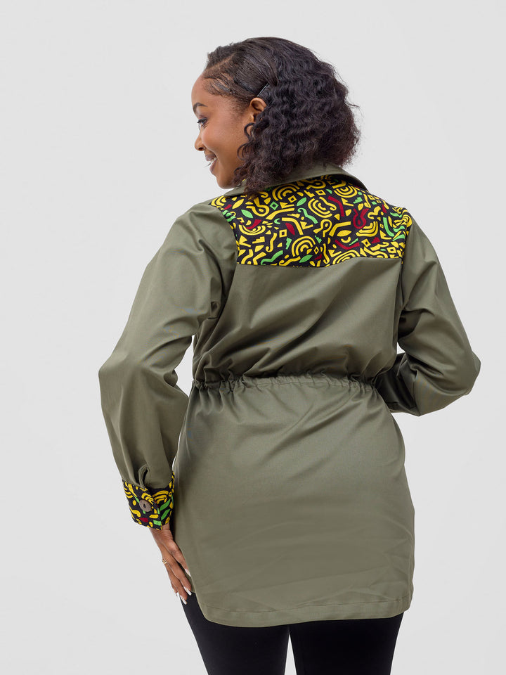 Safari Lira Drawstring Jacket - Hunters