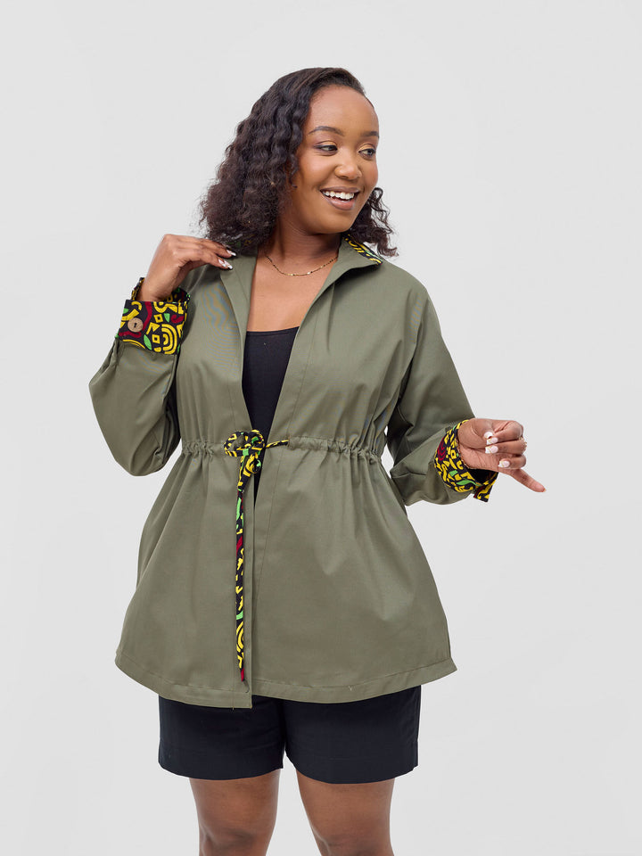 Safari Lira Drawstring Jacket - Hunters