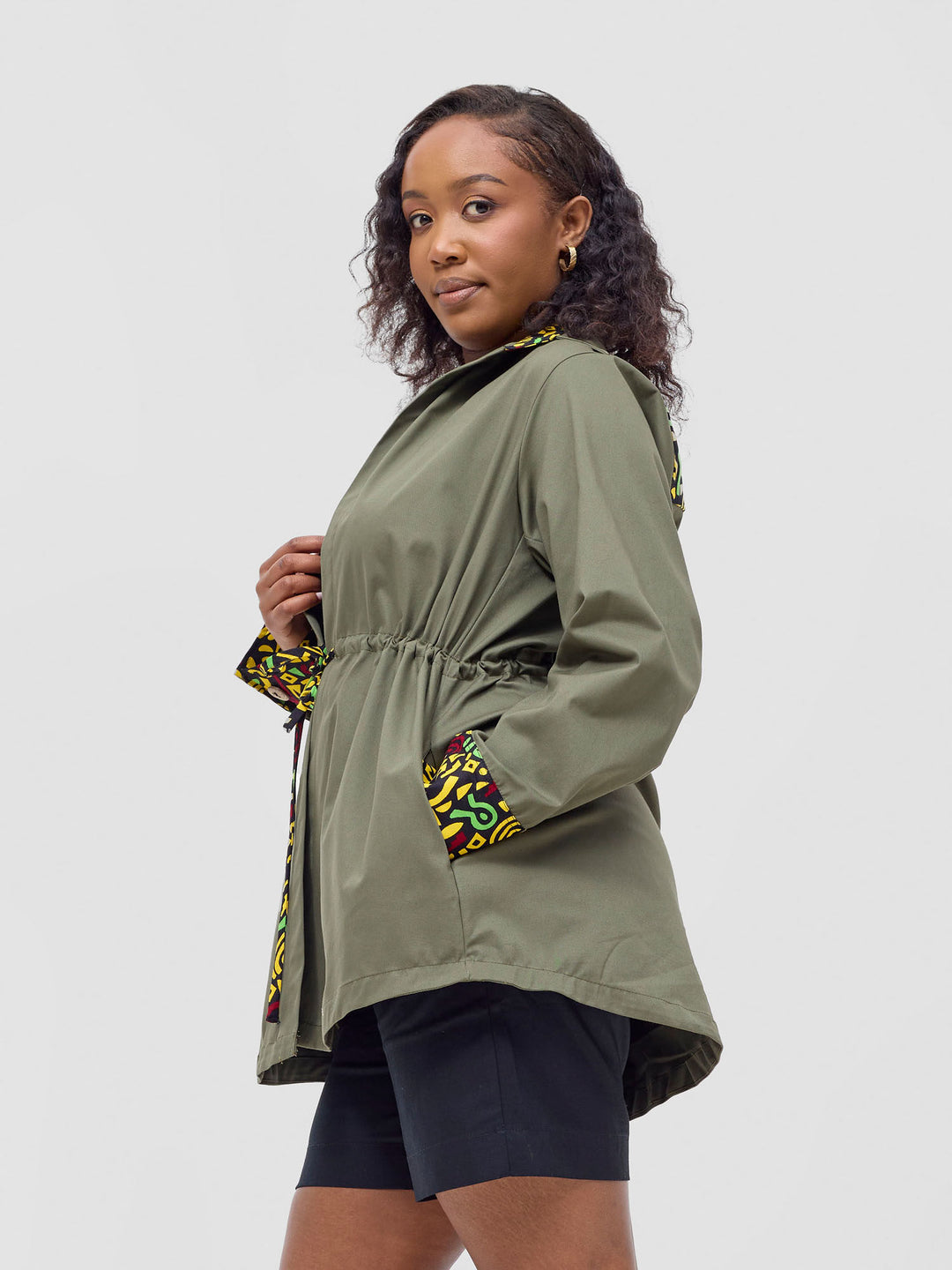 Safari Lira Drawstring Jacket - Hunters