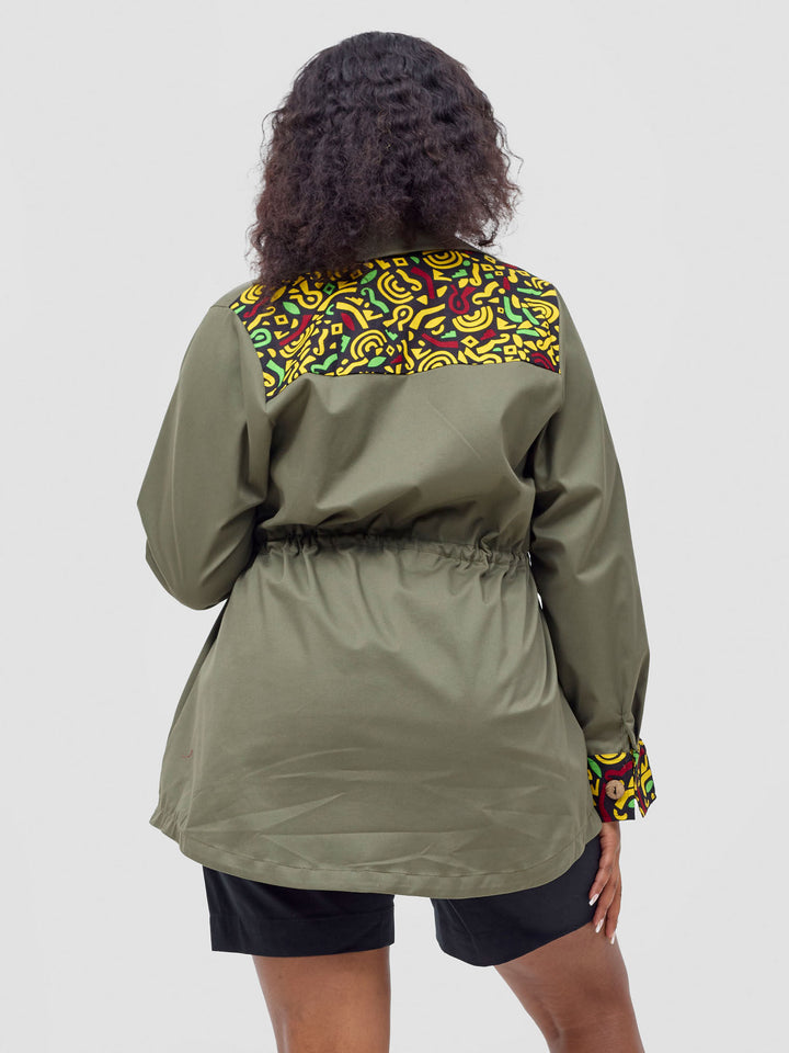 Safari Lira Drawstring Jacket - Hunters