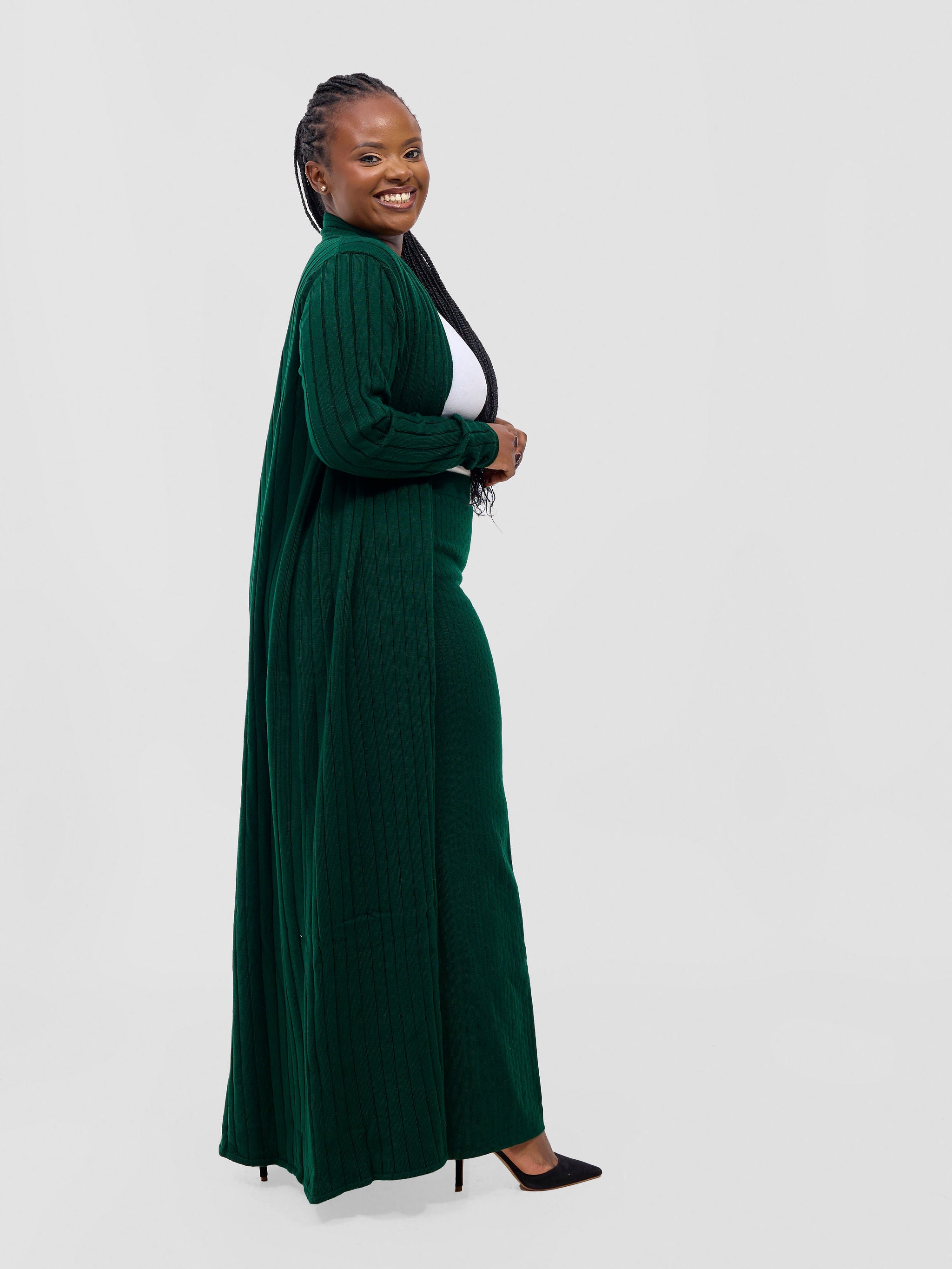 Vivo Lalani Rib Maxi Waterfall - Dark Green