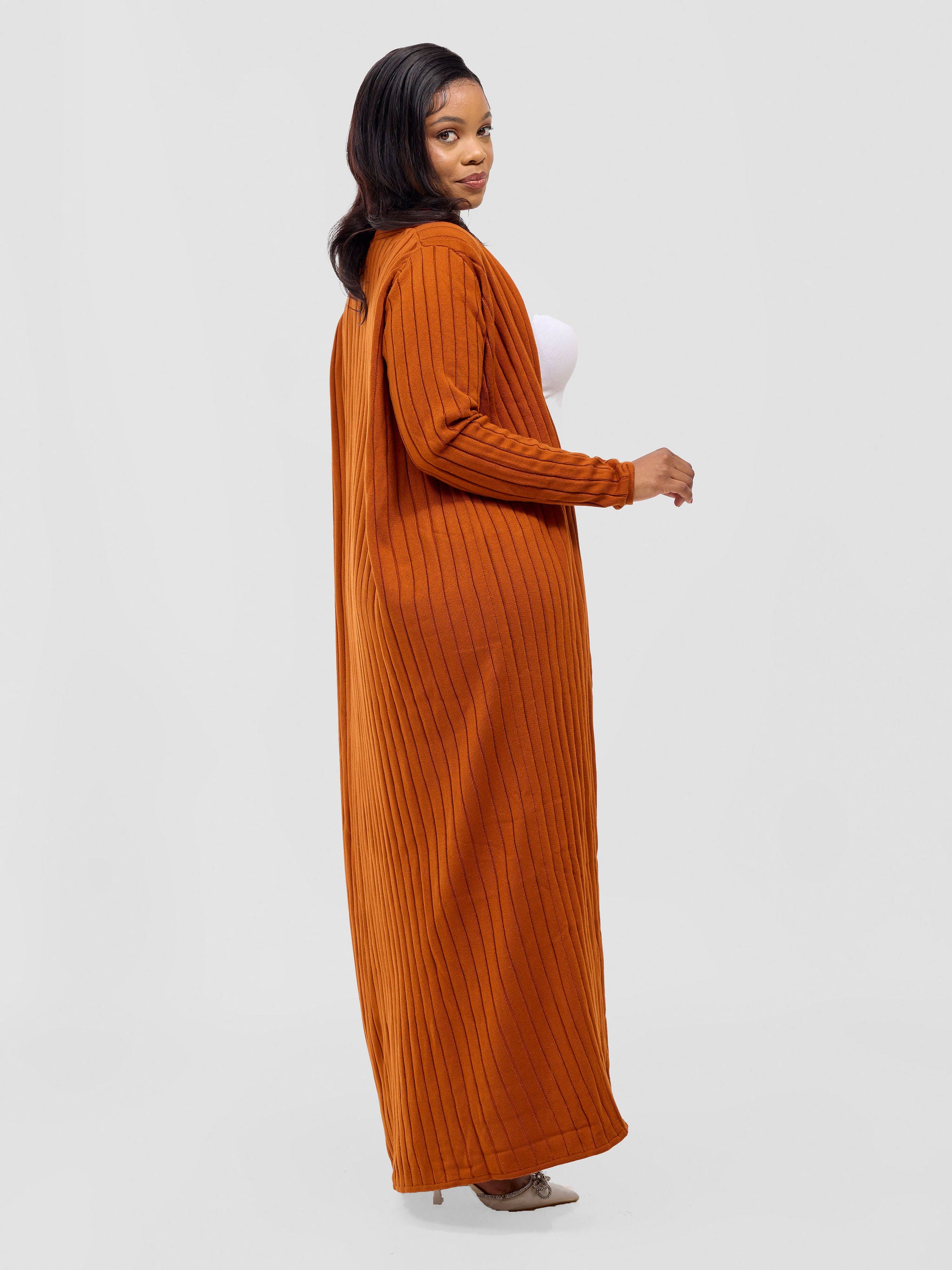 Vivo Lalani Rib Maxi Waterfall - Rust