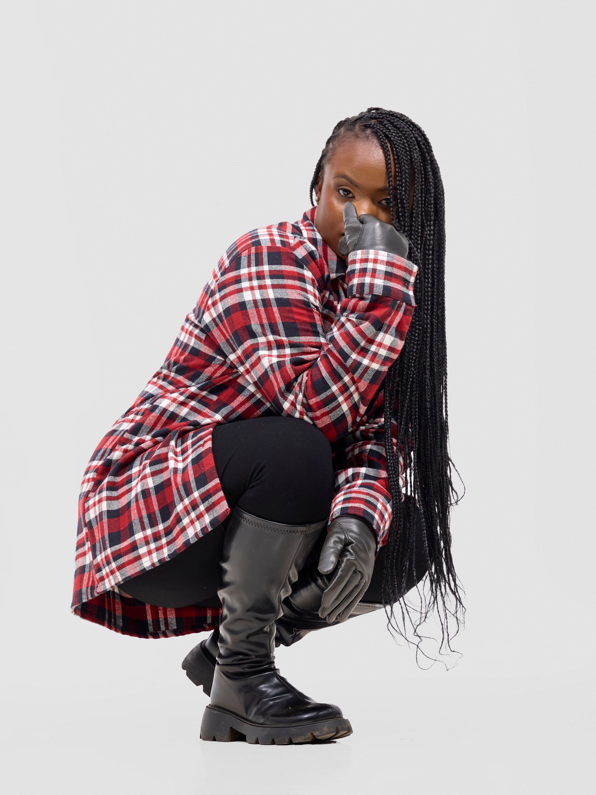 Zoya Aridi Unisex Shacket (Flannel) - Red Flannel – Vivo Woman US