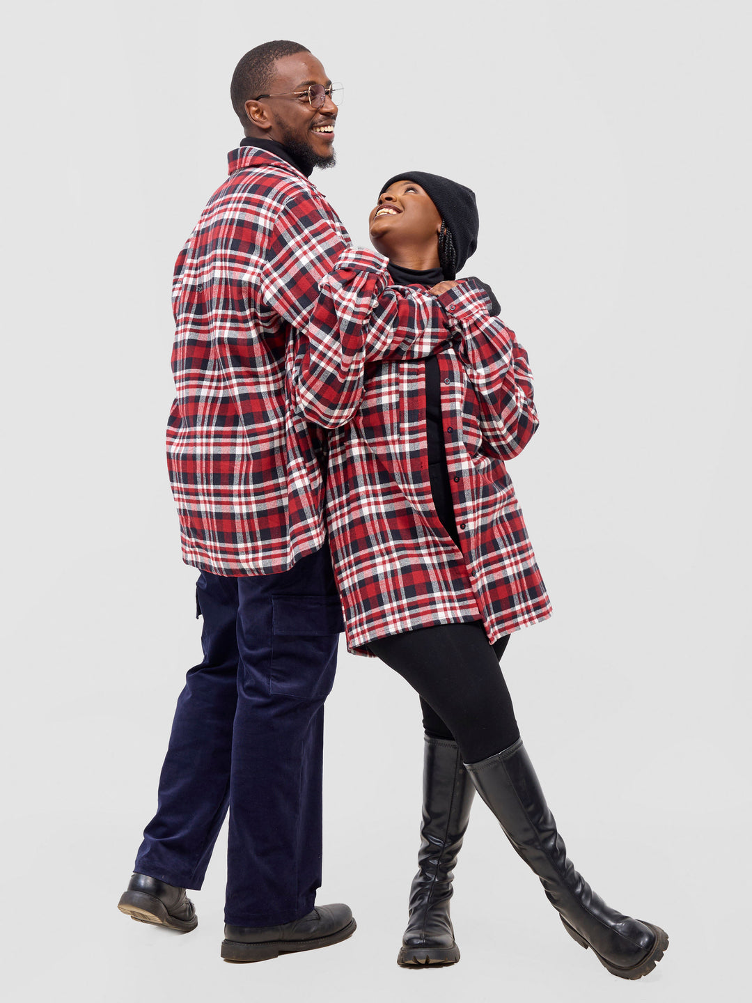 Zoya Aridi Unisex Shacket (Flannel) - Red Flannel