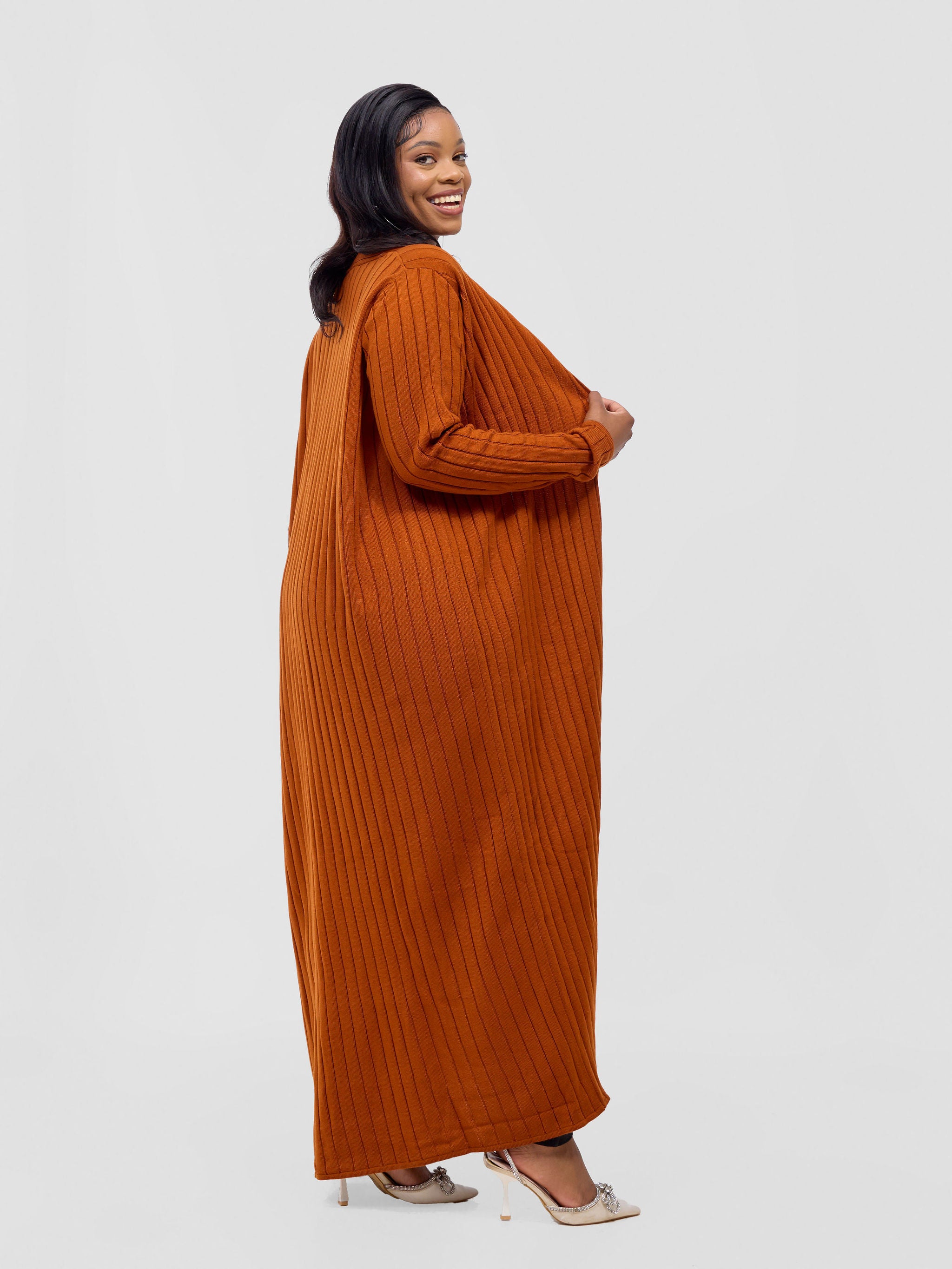 Vivo Lalani Rib Maxi Waterfall - Rust