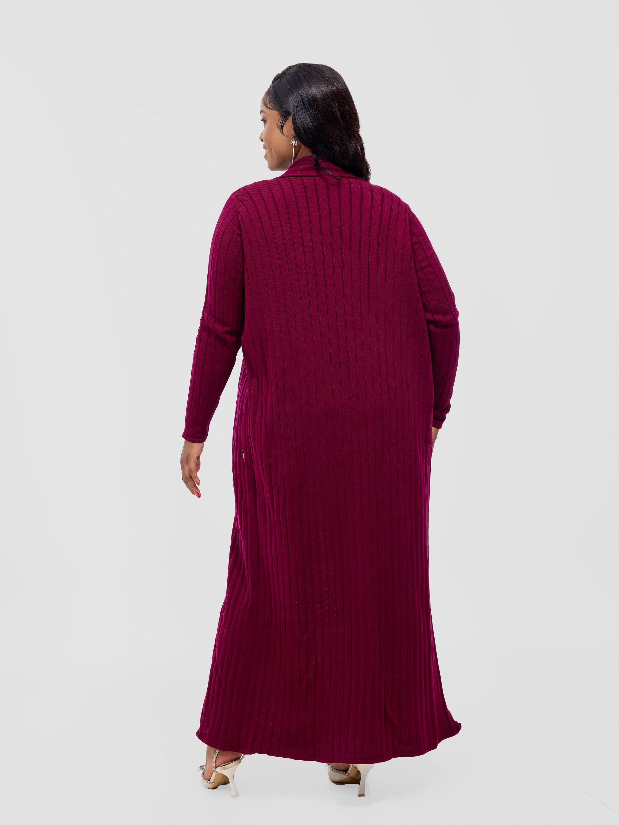 Vivo Lalani Rib Maxi Waterfall - Maroon