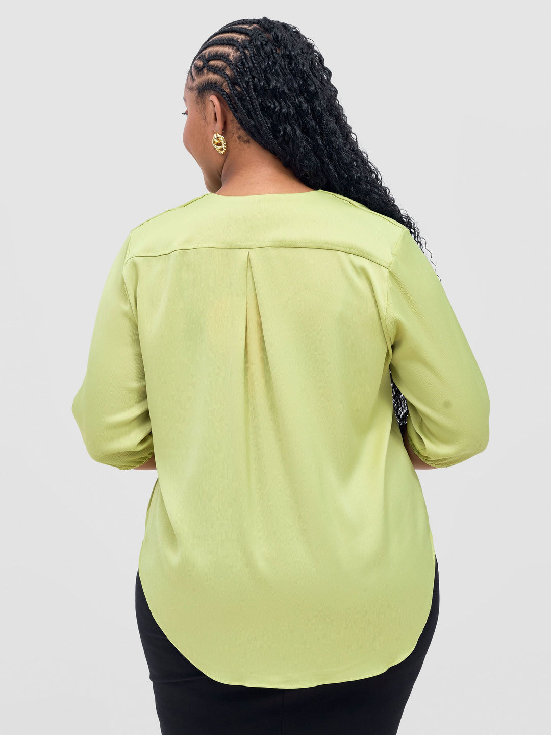 Vivo Dua 3/4 Sleeved V Neck Shirt - Lime