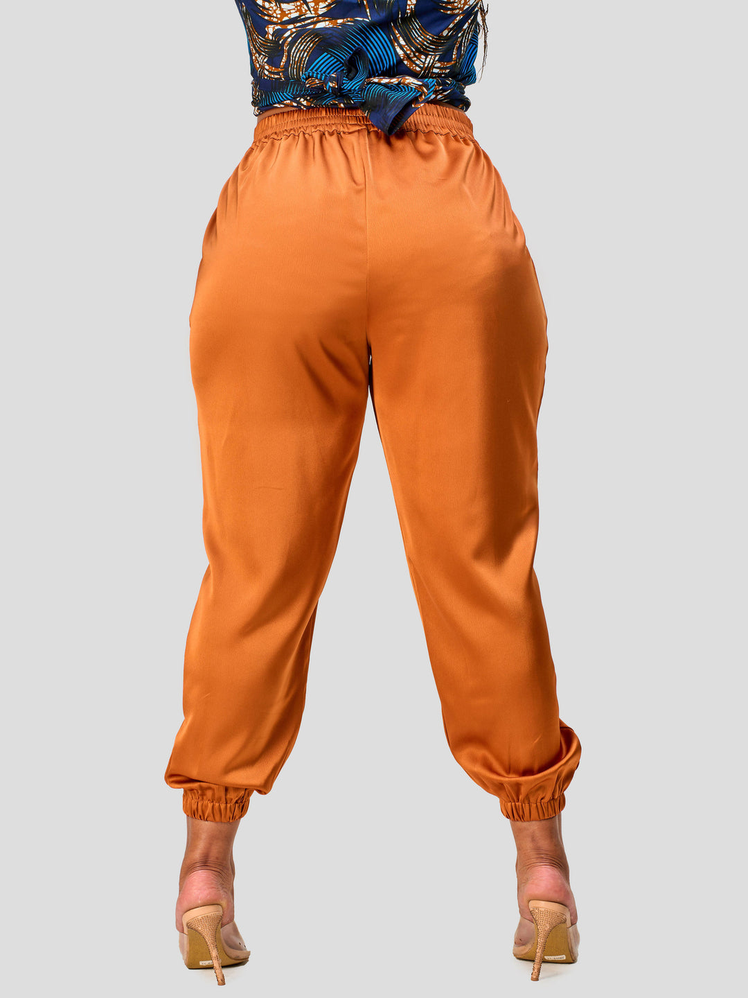 Vivo Nimali Satin Joggers - Rust