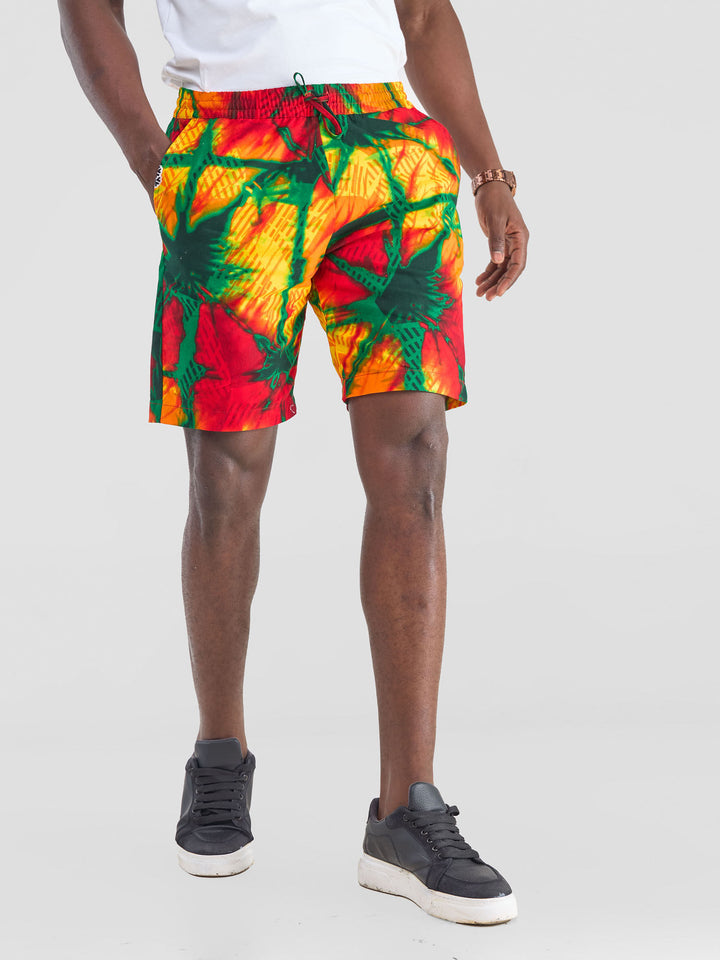 Safari Men Drawstring Shorts - Chari Print