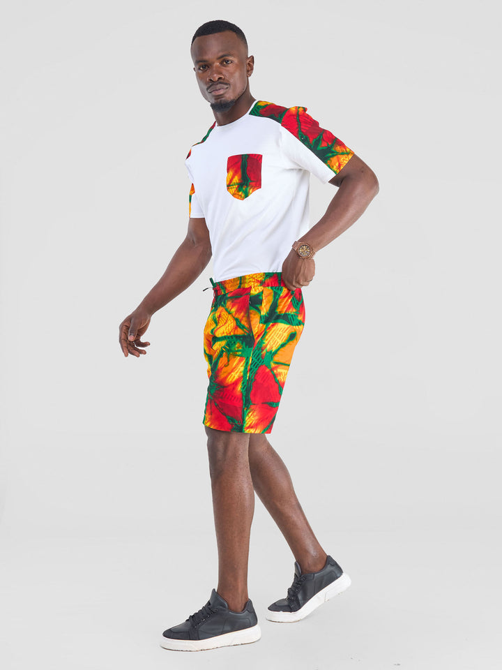 Safari Men Drawstring Shorts - Chari Print