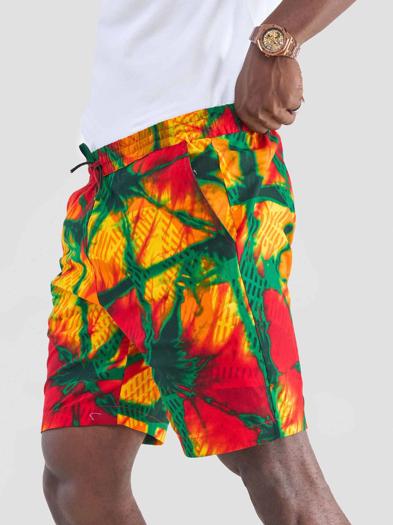 Safari Men Drawstring Shorts - Chari Print