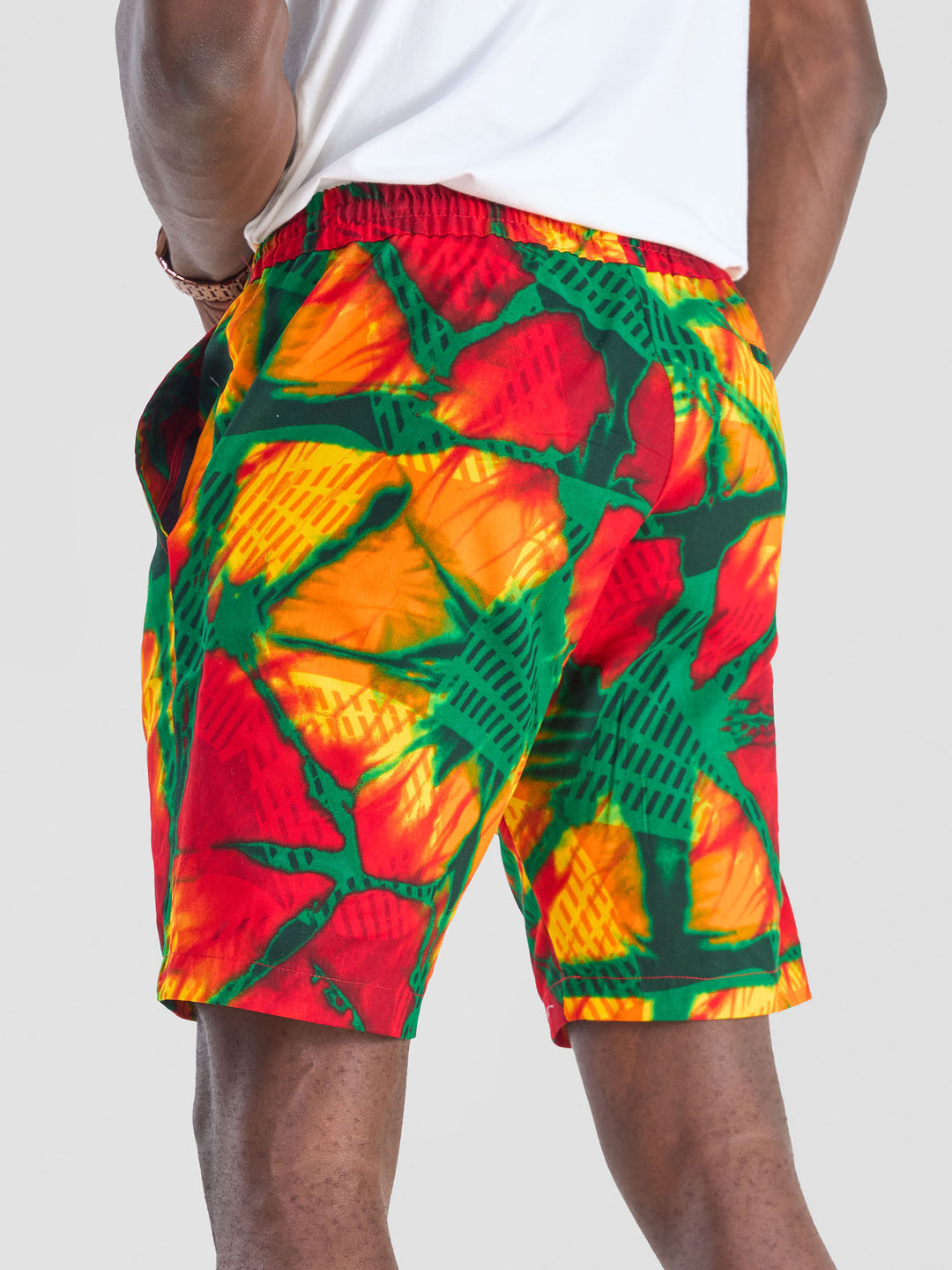 Safari Men Drawstring Shorts - Chari Print