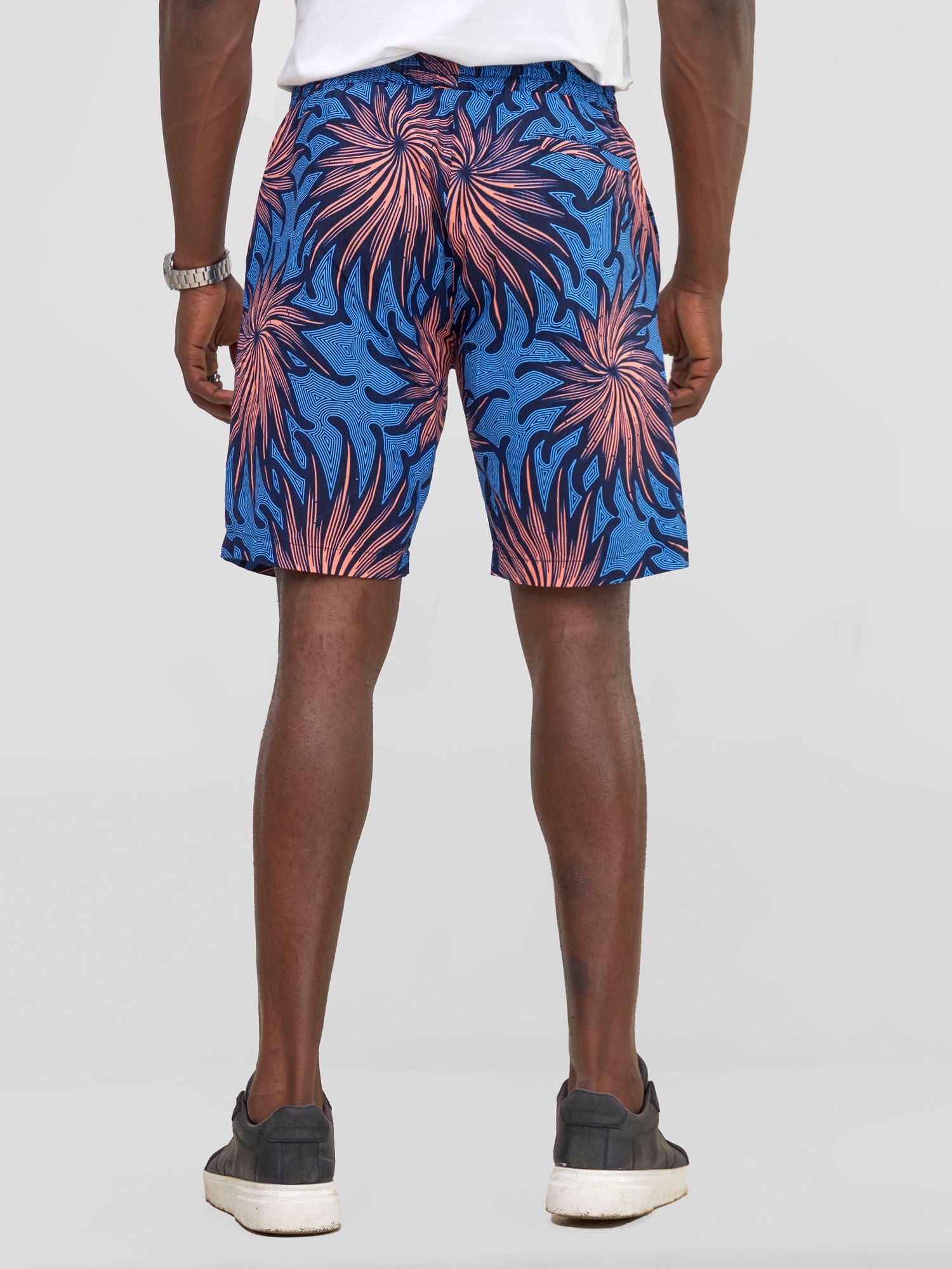 Safari Men Drawstring Shorts - Tana Print