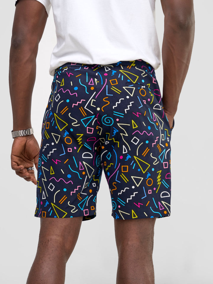 Safari Men Drawstring Shorts - Tari Print