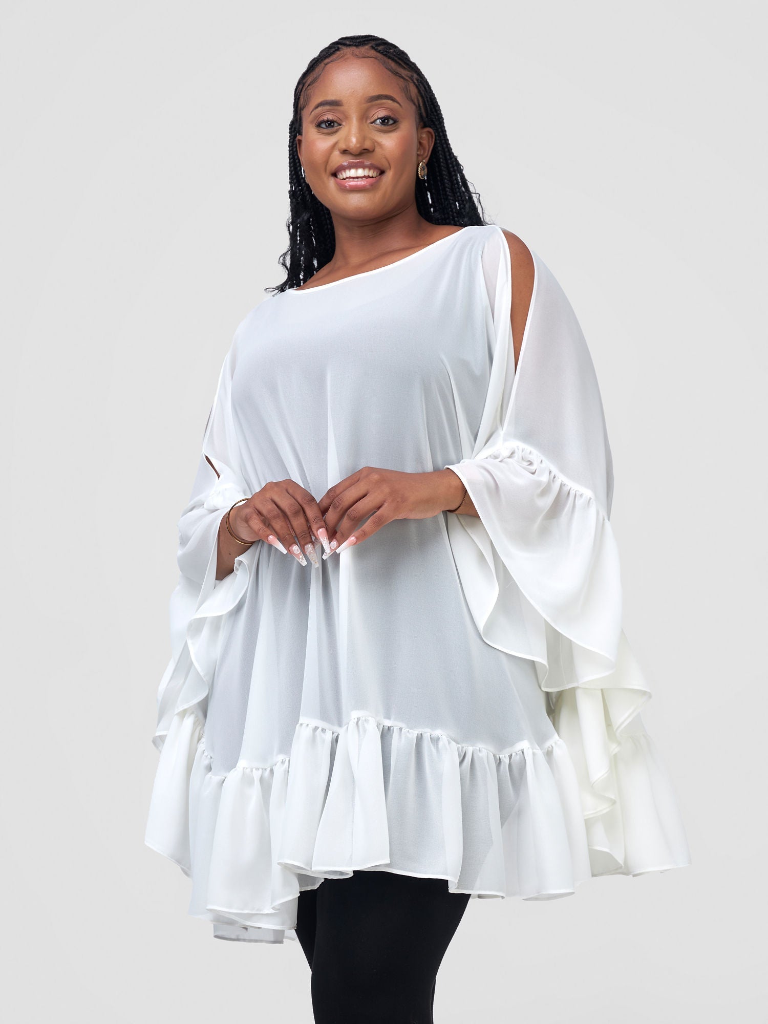 Vivo Malindi Tunic Top - Offwhite