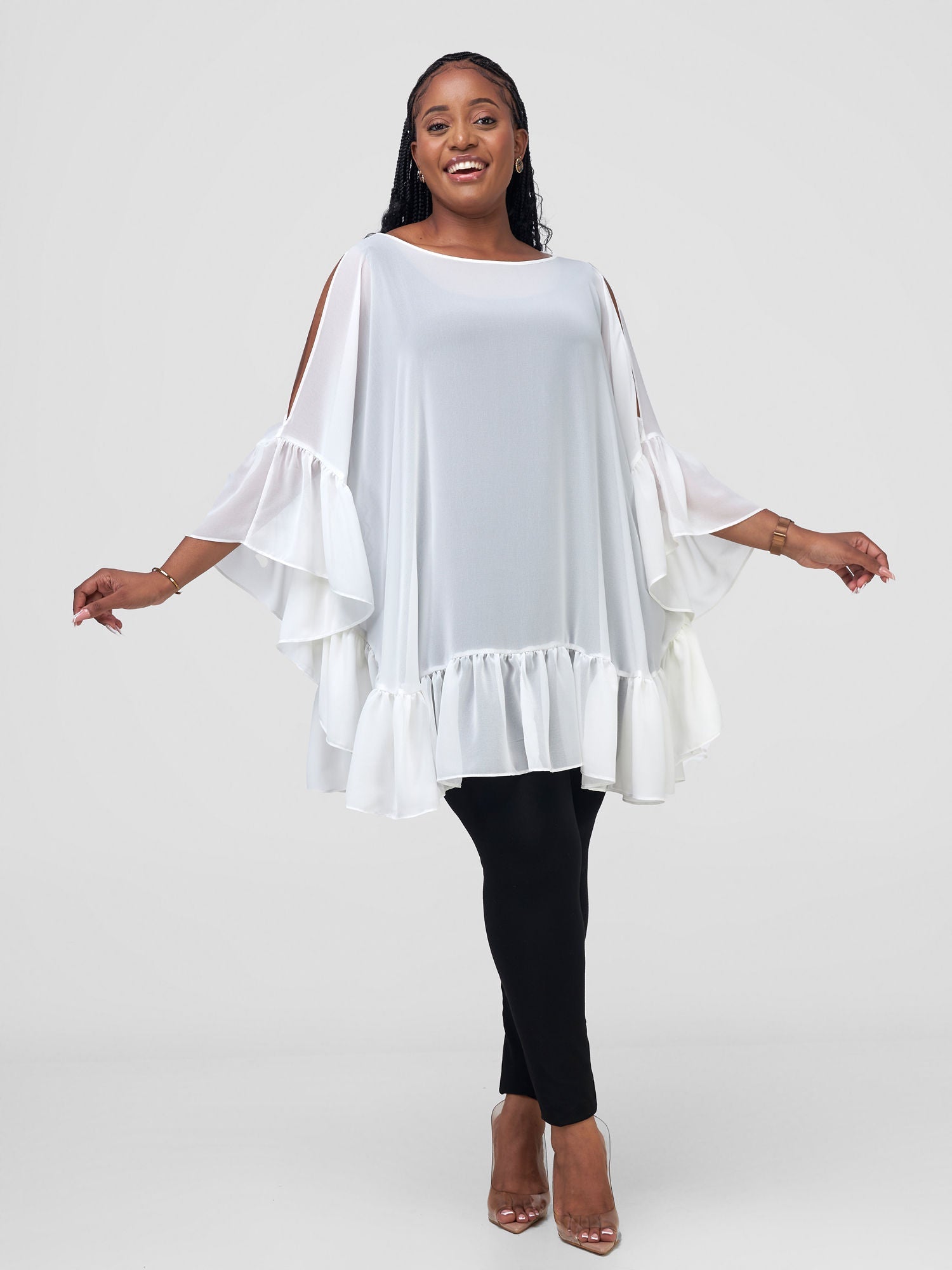 Vivo Malindi Tunic Top - Offwhite