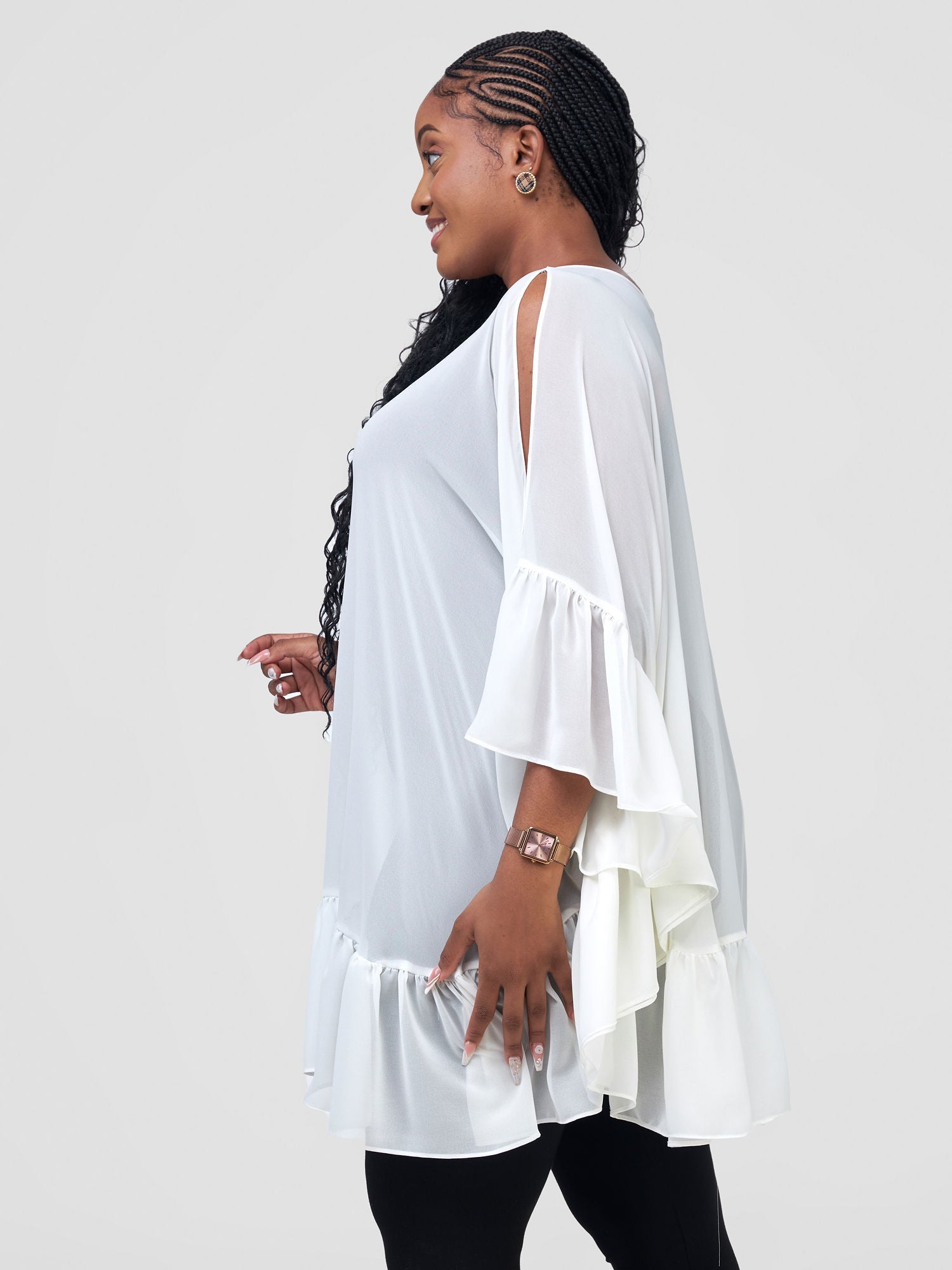 Vivo Malindi Tunic Top - Offwhite