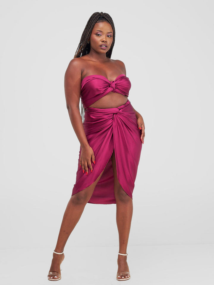 Zoya Shani Sarong Wrap - Burgundy