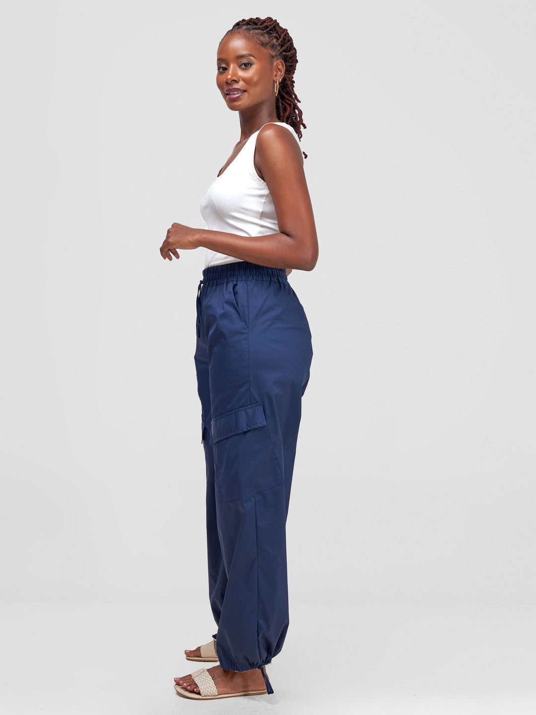 Safari Kamari Wide Leg Pants - Navy Blue