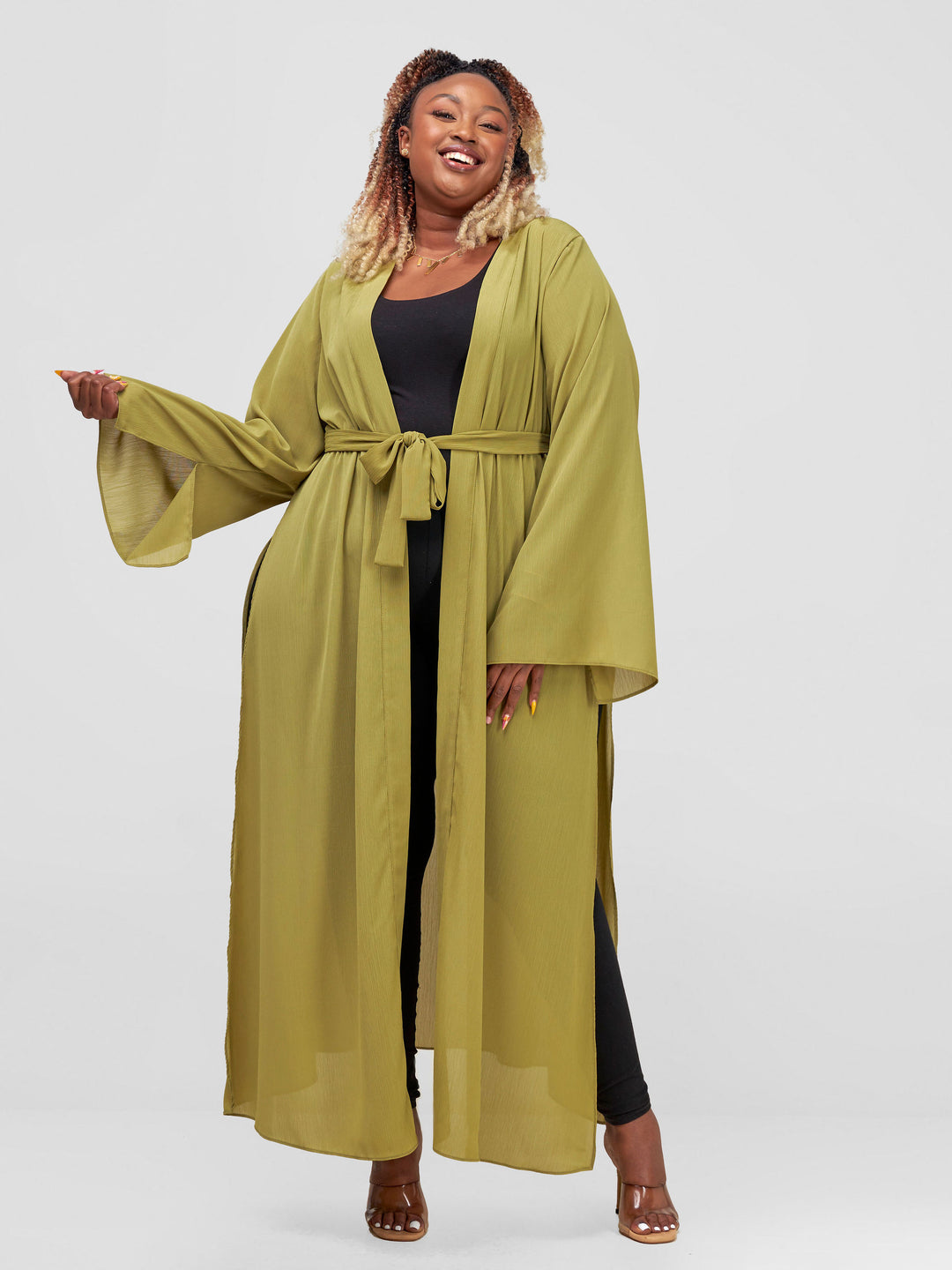 Vivo Maxi Kimono - Khaki Green