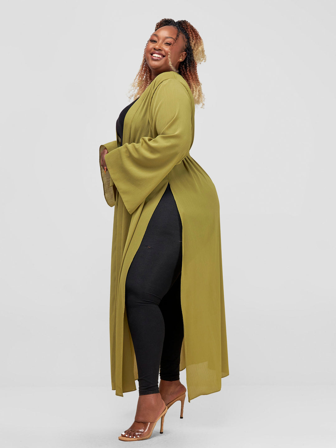 Vivo Maxi Kimono - Khaki Green