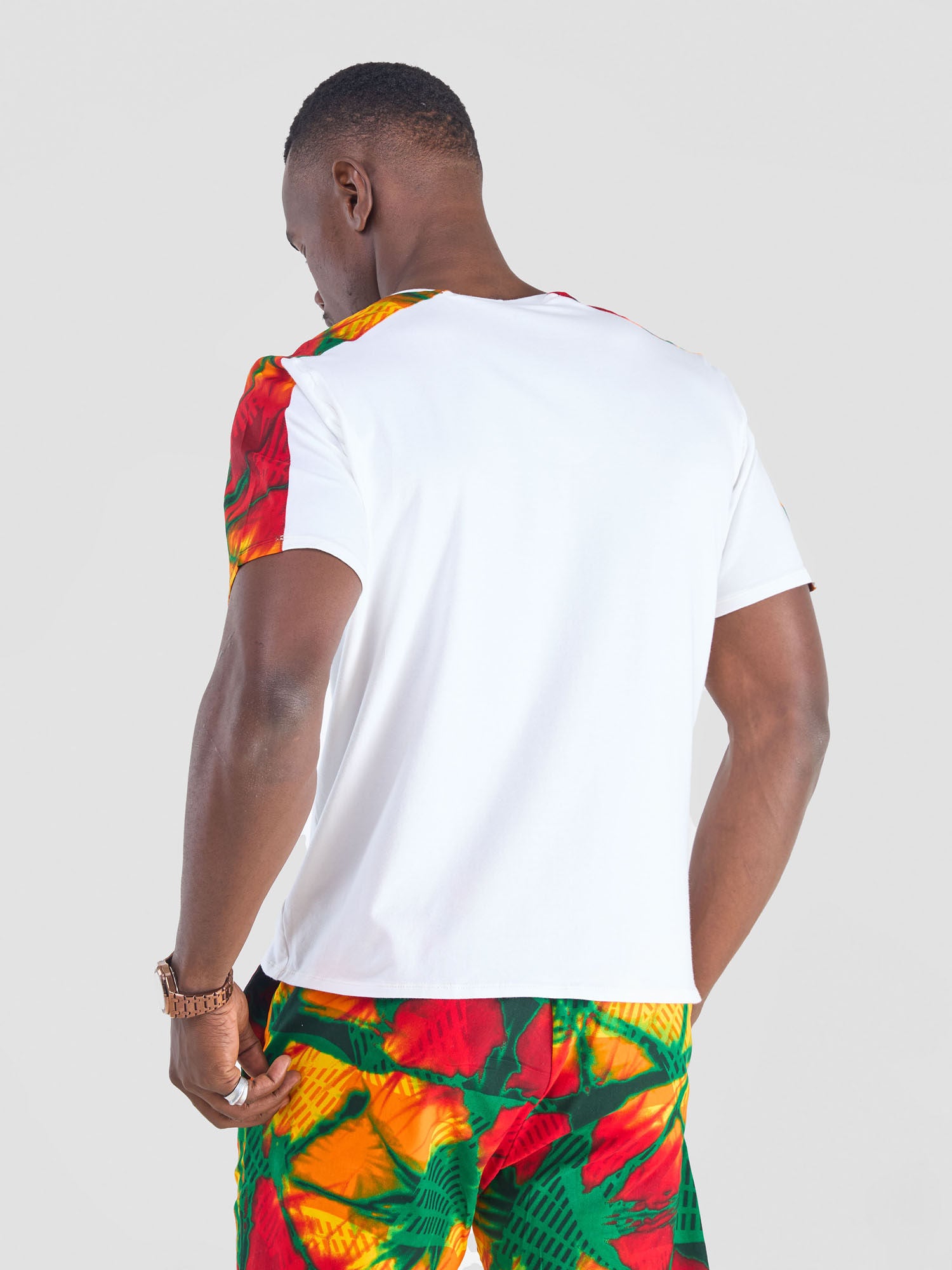 Safari Kitenge T-Shirt - White