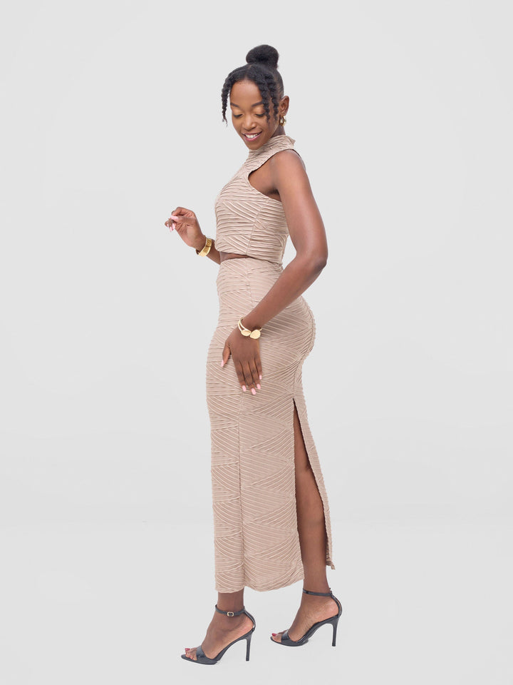 Vivo Kaisa Maxi Skirt - Taupe