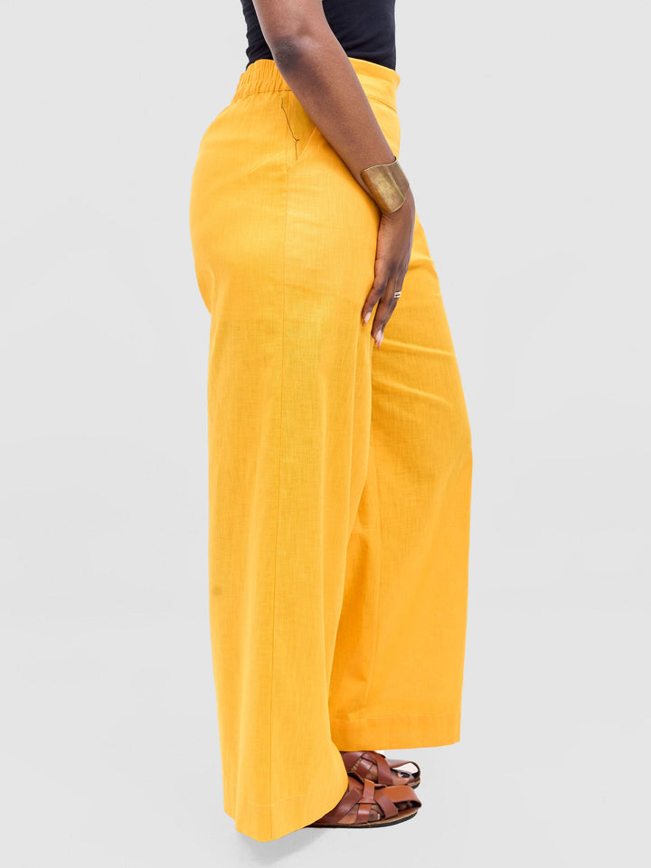 Safari Tiwa Wide Leg Pants - Mustard