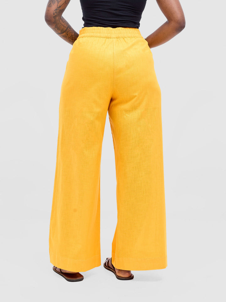 Safari Tiwa Wide Leg Pants - Mustard
