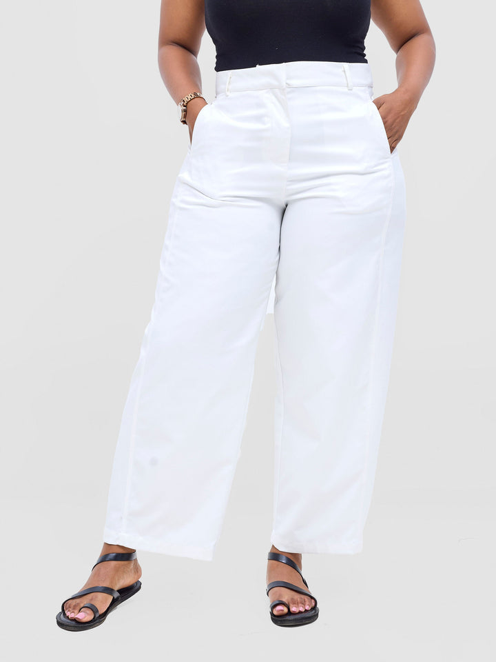 Safari Tiwa Straight Leg Pants - White