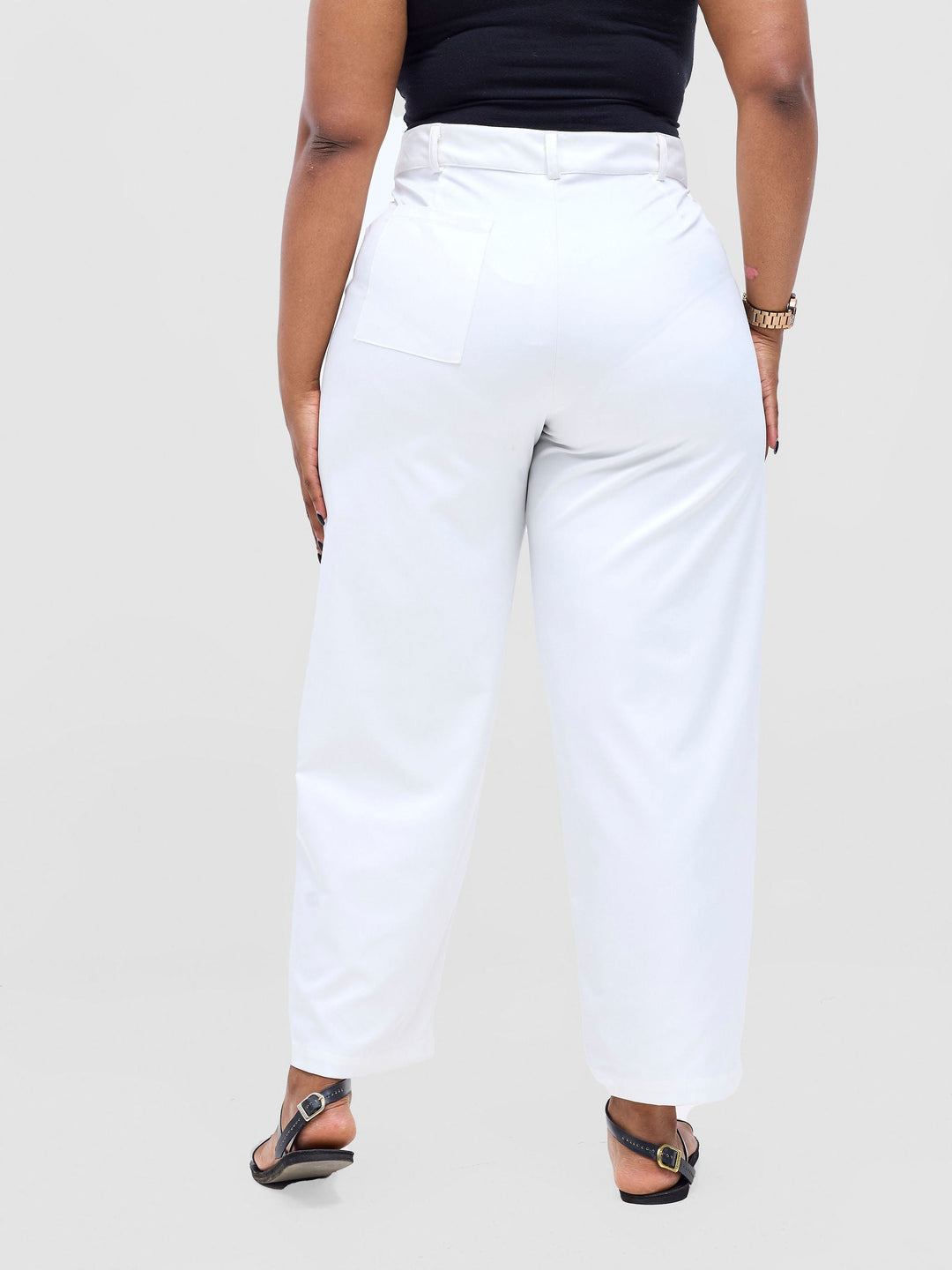 Safari Tiwa Straight Leg Pants - White